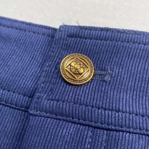 Vee International Brand Corduroy Button Detailed Lined Midi Skirt (Navy/Gold) - Picture 12 of 14